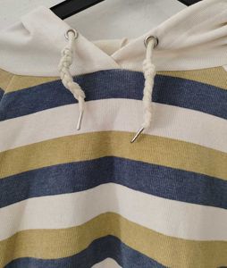 Striped Cropped Hoodie