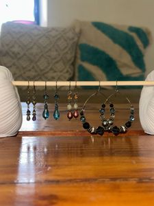 pack of 4 Assorted Beaded Earrings Set