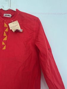 Red Cotton Kurta