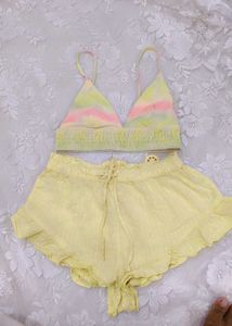 Tie-Dye Smocked Bikini Top