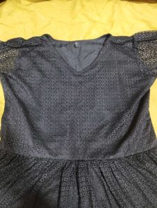 Elegant Black Lace Peplum Top