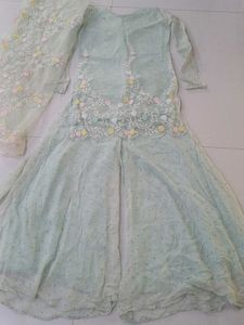 Elegant Mint Green Kurta Set with Dupatta