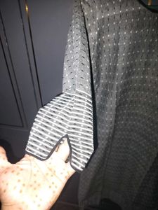 Grey Kurta with White Dots