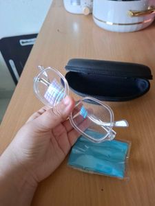 Clear Frame Eyeglasses with Case