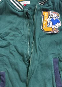 Green &amp; Navy Baseball Style jacket