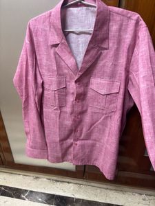 Men's Pink Button-Up Shirt &amp; Pant