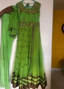 Elegant Green Anarkali Kurta Set