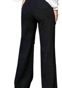 Black Ripped Wide Leg Jeans