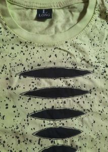 Lime Green Distressed Long Sleeve t shirt
