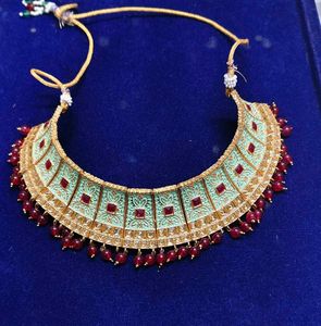 Exquisite Gold Plated Kundan Necklace Set