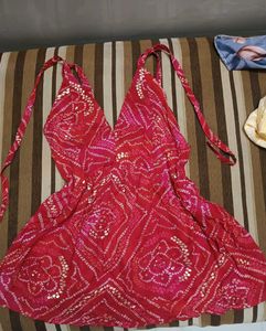 Vibrant Red Ethnic Gown
