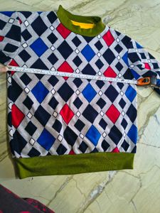 Argyle Print Pullover Sweatshirt from Dubai