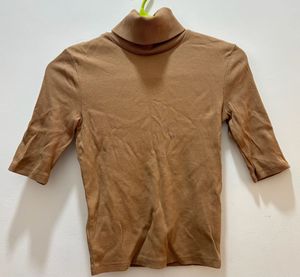 Zara Turtleneck Ribbed Top
