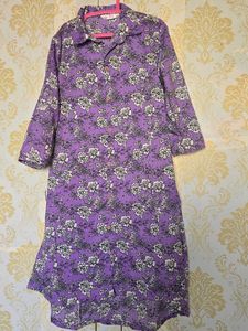 Purple Floral Print Kurta