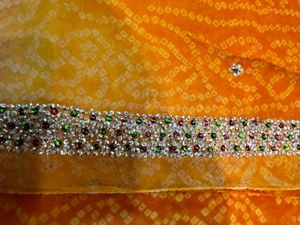 Jaipuri Bandhej Pure Georgette Saree ❤️🧡