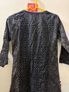 Elegant Printed Black kurti 🖤