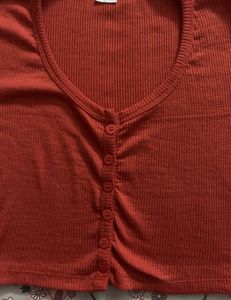 Cute Rusty Orange Crop Top