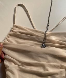 Sheer Ruched Cream Top