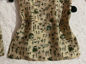 y2k Ethnic Print Camisole with Scarf
