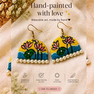 Handcrafted Lotus Earrings