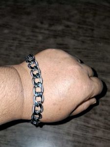 Silver Cuban Link Chain Bracelet
