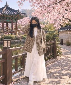 korean Plaid Blazer