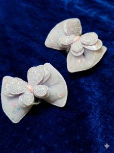 Sparkly Bow Hair Clips for Girls
