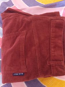 Red Corduroy Flare Pants
