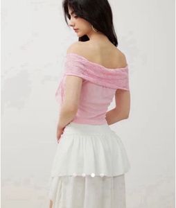 Chic Off-Shoulder Pink Top