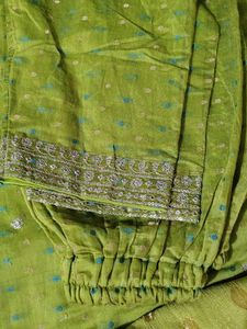 Green Embroidered Kurta Set