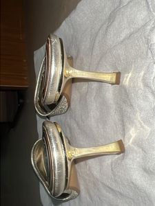 Zara light gold mules