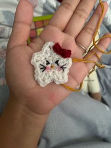 Crocheted Star hello Kitty Keychains