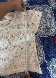 Trendy White Lace Tie-Back Top