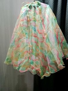 Flowy Floral Print Ethnic Skirt
