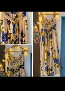 Floral Print Sleeveless Maxi Dress