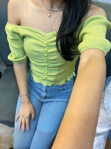 Off-Shoulder Knit Top