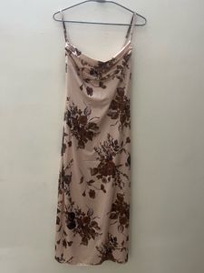 Floral Print Spaghetti Strap Midi Dress