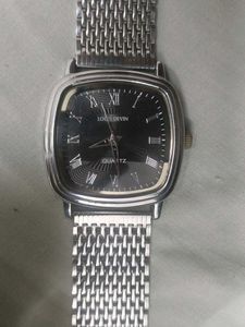 louis devin Classic Silver Mesh Band Watch