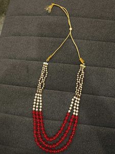 Red &amp; Pearl Necklace