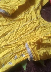 Yellow Embellished Saree