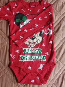 Disney Baby Merry Christmas Mickey Mouse Bodysuit