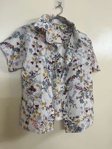 Floral Print Short Sleeve Shirt