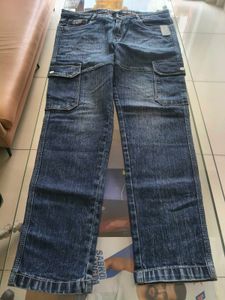 Men's Blue Cargo Jeans