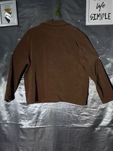 Brown Collared Button-Up Jacket