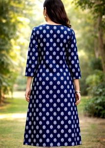 Blue Embroidery Kurta