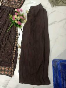 Elegant Brown Kurta Set with Dupatta