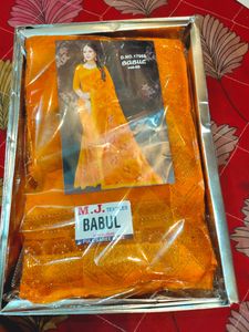 💫ORANGE COLOURED SAREE 💫