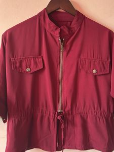 Maroon Zip-Up Jacket
