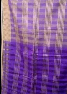 Vibrant Purple Checked Saree