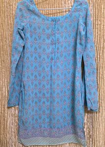 Light Blue Printed Kurta